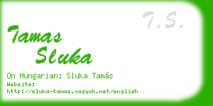 tamas sluka business card